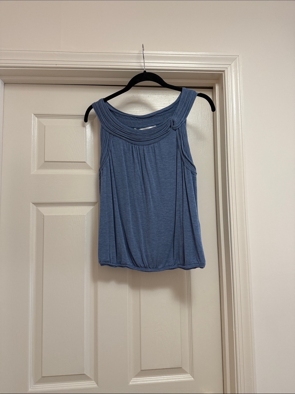 Studio M Dusty Blue Sleeveless Knot-Neck Camisole